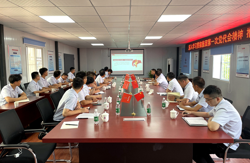 公司黨委副書記、總經(jīng)理張俊到鳳毛快速通道01標講授專題黨課2